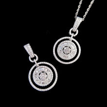 Load image into Gallery viewer, LUOWEND 18K White Gold Real Natural Diamond Pendant Necklace for Women