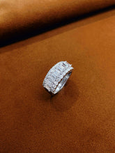Load image into Gallery viewer, LUOWEND 18K White Gold Natural Diamond Ring for Women