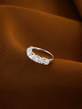 Load image into Gallery viewer, LUOWEND 18K White Gold Natural Diamond Ring for Women