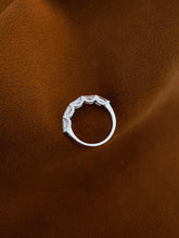 Load image into Gallery viewer, LUOWEND 18K White Gold Natural Diamond Ring for Women