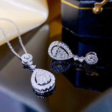 Load image into Gallery viewer, LUOWEND 18K White Gold Real Natural Diamond Necklace for Women