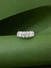 Load image into Gallery viewer, LUOWEND 18K White Gold Natural Diamond Ring for Women