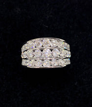 Load image into Gallery viewer, LUOWEND 18K White Gold Real Natural Diamond Ring for Women