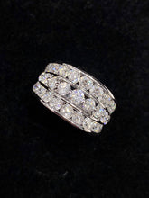 Load image into Gallery viewer, LUOWEND 18K White Gold Real Natural Diamond Ring for Women