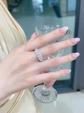 Load image into Gallery viewer, LUOWEND 18K White Gold Natural Diamond Ring for Women