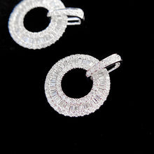 Load image into Gallery viewer, LUOWEND 18K White Gold Real Natural Diamond Pendant Necklace for Women