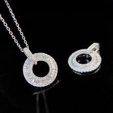 Load image into Gallery viewer, LUOWEND 18K White Gold Real Natural Diamond Pendant Necklace for Women