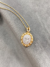 Load image into Gallery viewer, LUOWEND 18K Yellow Gold Natural Diamond Pendant for Women