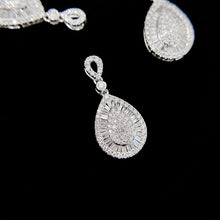 Load image into Gallery viewer, LUOWEND 18K White Gold Real Natural Diamond Pendant Necklace for Women