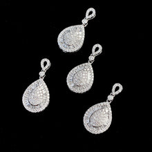 Load image into Gallery viewer, LUOWEND 18K White Gold Real Natural Diamond Pendant Necklace for Women