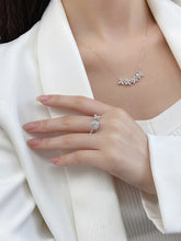 Load image into Gallery viewer, LUOWEND 18K White Gold Natural Diamond Ring for Women