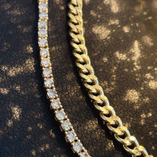 Load image into Gallery viewer, LUOWEND 18K Yellow Gold Real Natural Diamond Bracelet for Women