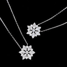 Load image into Gallery viewer, LUOWEND 18K White Gold Real Natural Diamond Pendant Necklace for Women