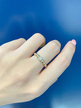 Load image into Gallery viewer, LUOWEND 18K Yellow Gold Natural Diamond Ring for Women