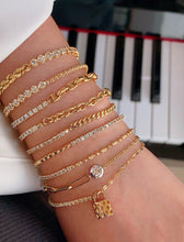 Load image into Gallery viewer, LUOWEND 18K Yellow Gold Real Natural Diamond Bracelet for Women