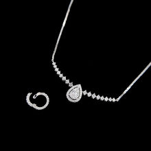 Load image into Gallery viewer, LUOWEND 18K White Gold Real Natural Diamond Necklace for Women