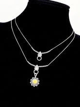 Load image into Gallery viewer, LUOWEND 18K White Gold Real Natural Diamond Necklace for Women