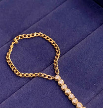 Load image into Gallery viewer, LUOWEND 18k Yellow or Rose Gold Natural Diamond Bracelet for Women