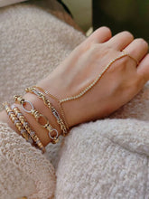 Load image into Gallery viewer, LUOWEND 18k Yellow or Rose Gold Natural Diamond Bracelet for Women