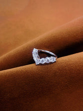 Load image into Gallery viewer, LUOWEND 18K White Gold Natural Diamond Ring for Women