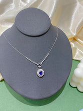 Load image into Gallery viewer, LUOWEND 18K White Gold Real Natural Diamond Necklace for Women