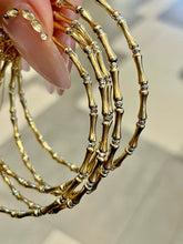 Load image into Gallery viewer, LUOWEND 18K White+Yellow Gold Bangle for Women