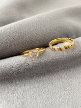 Load image into Gallery viewer, LUOWEND 18K Yellow Gold Natural Diamond Ring for Women