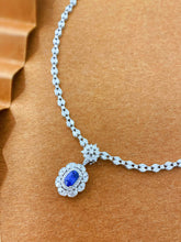 Load image into Gallery viewer, LUOWEND 18K White Gold Real Natural Diamond Necklace for Women