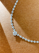 Load image into Gallery viewer, LUOWEND 18K White Gold Real Natural Diamond Necklace for Women