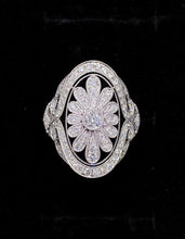 Load image into Gallery viewer, LUOWEND 18K White Gold Real Natural Diamond Ring for Women