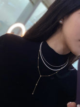 Load image into Gallery viewer, LUOWEND 18K Yellow Gold Real Natural Diamond Necklace for Women