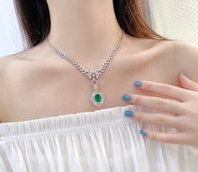 Load image into Gallery viewer, LUOWEND 18K White Gold Real Natural Diamond Necklace for Women