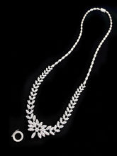 Load image into Gallery viewer, LUOWEND 18K White Gold Real Natural Diamond Necklace for Women