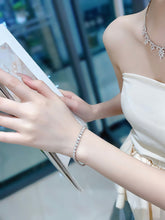 Load image into Gallery viewer, LUOWEND 18K White Gold Real Natural Diamond Bracelet for Women