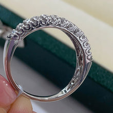 Load image into Gallery viewer, LUOWEND 18K White Gold Real Natural Diamond Ring for Women