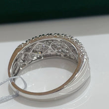 Load image into Gallery viewer, LUOWEND 18K White Gold Real Natural Diamond Ring for Women