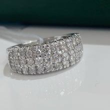Load image into Gallery viewer, LUOWEND 18K White Gold Real Natural Diamond Ring for Women
