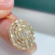 Load image into Gallery viewer, LUOWEND 18K White or Yellow Gold Natural Diamond Necklace for Women