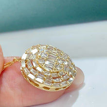 Load image into Gallery viewer, LUOWEND 18K White or Yellow Gold Natural Diamond Necklace for Women