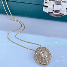 Load image into Gallery viewer, LUOWEND 18K White or Yellow Gold Natural Diamond Necklace for Women
