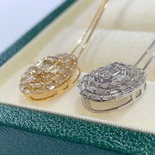 Load image into Gallery viewer, LUOWEND 18K White or Yellow Gold Natural Diamond Necklace for Women
