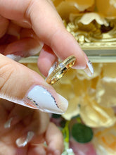 Load image into Gallery viewer, LUOWEND 18K Yellow Gold Natural Diamond Ring for Women