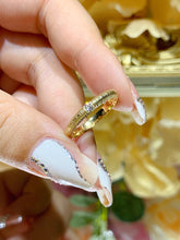 Load image into Gallery viewer, LUOWEND 18K Yellow Gold Natural Diamond Ring for Women