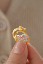 Load image into Gallery viewer, LUOWEND 18K Yellow Gold Real Natural Diamond or Ruby Ring for Women