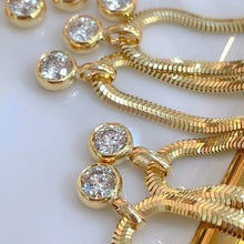 Load image into Gallery viewer, LUOWEND 18K Yellow Gold Real Natural Diamond Necklace for Women