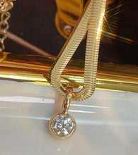 Load image into Gallery viewer, LUOWEND 18K Yellow Gold Real Natural Diamond Necklace for Women