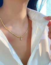 Load image into Gallery viewer, LUOWEND 18K Yellow Gold Real Natural Diamond Necklace for Women