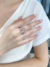 Load image into Gallery viewer, LUOWEND 18K White Gold Natural Diamond Ring for Women