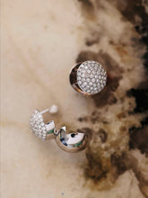 Load image into Gallery viewer, LUOWEND 18K White Gold Diamond Earrings for Women
