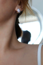 Load image into Gallery viewer, LUOWEND 18K White Gold Diamond Earrings for Women